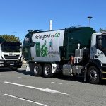 Two Solo waste management vehicles